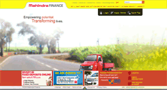 Desktop Screenshot of mahindrafinance.com
